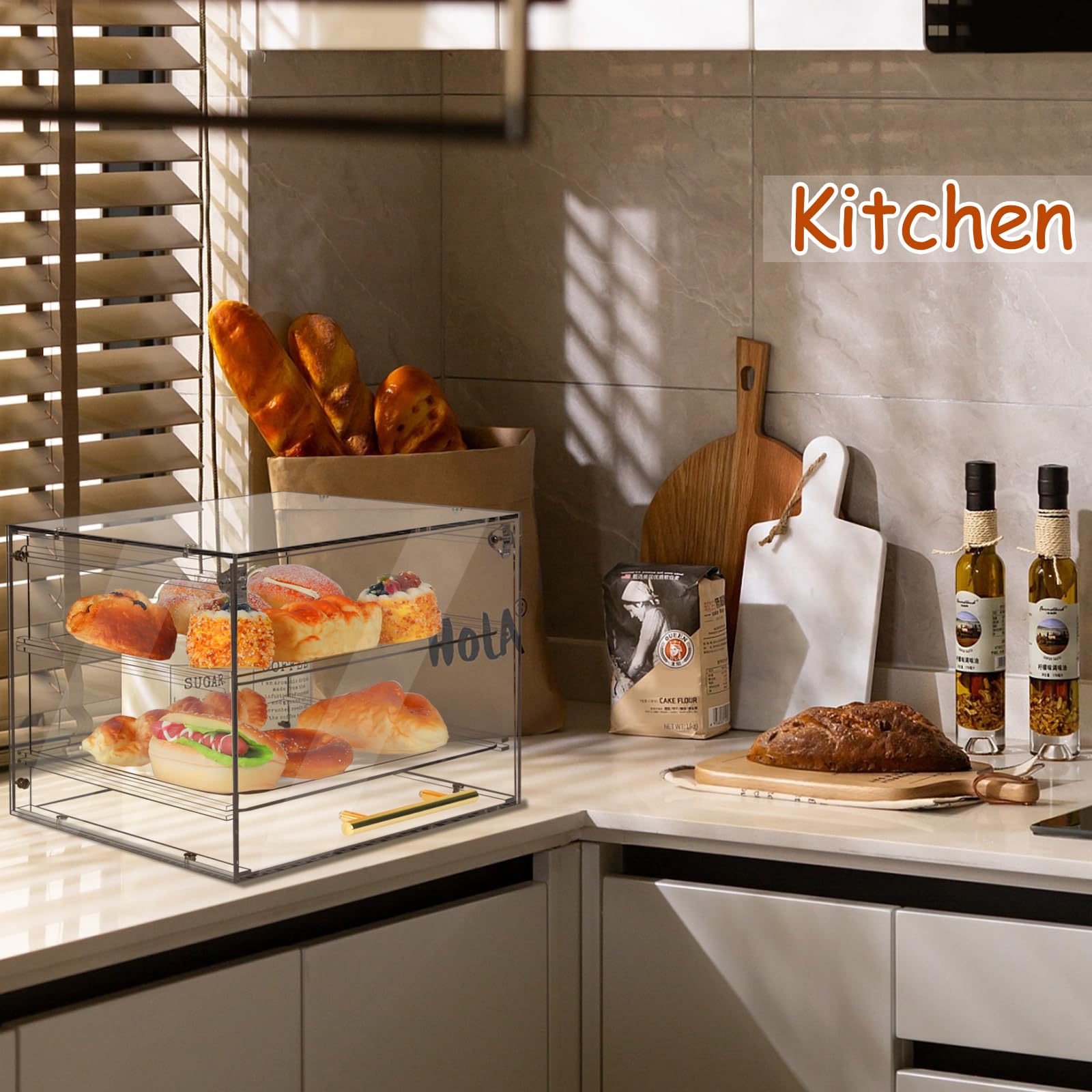 Amazon｜Cutora ペストリーディスプレイケース 2段 アクリル製